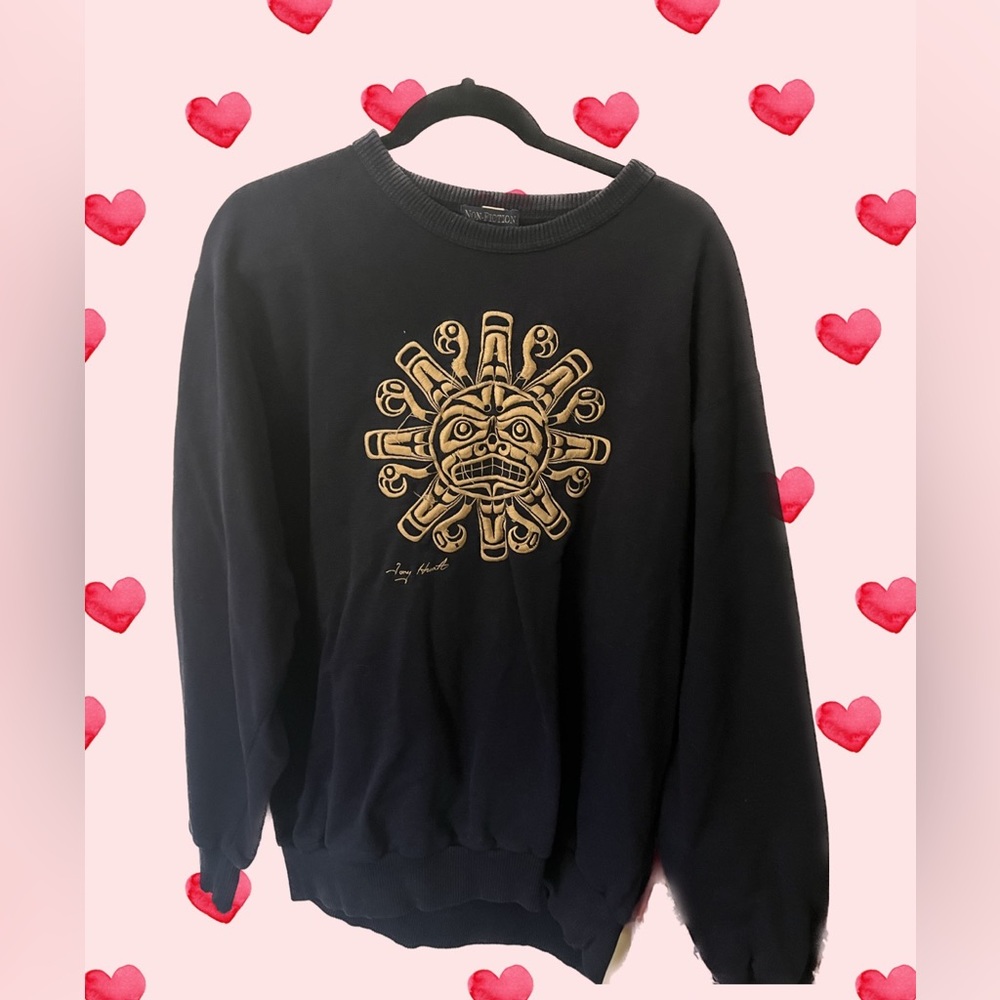 Crewneck Pullover Sweatshirt Non-Fiction Sun Stitching